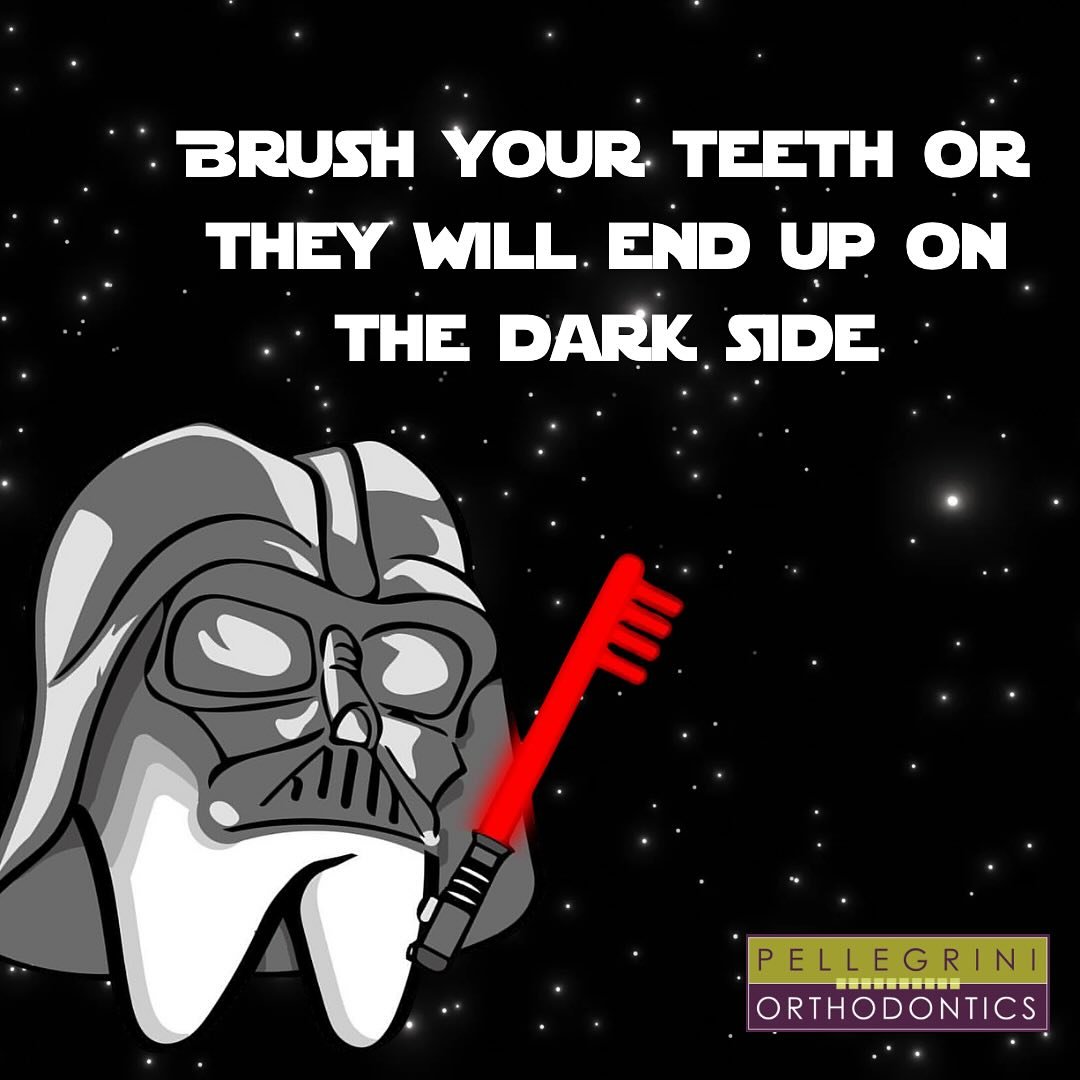 May the 4th be with you! Or should we say.. may the FLOSS be with you! We love Star Wars around here, swipe to hear Dr.Pellegrini&rsquo;s best Yoda impression! #pellegriniorthodontics #smilesforlife #everettbraces #invisaligndiamondprovider #maythe4t