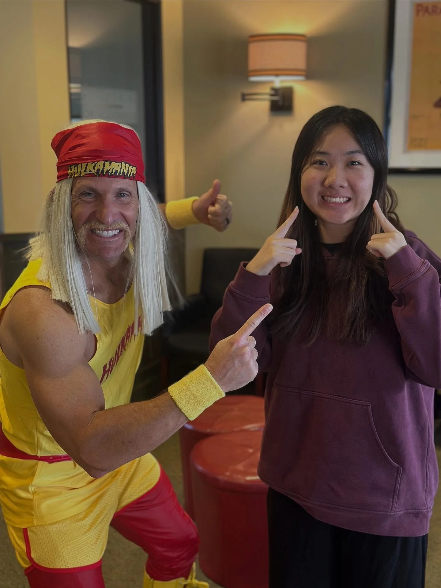 Congratulations to Angela who got her braces off! That’s one champion smile. Hulk Hogan is proud of you! #debondday #halloween #wewrestleenamel