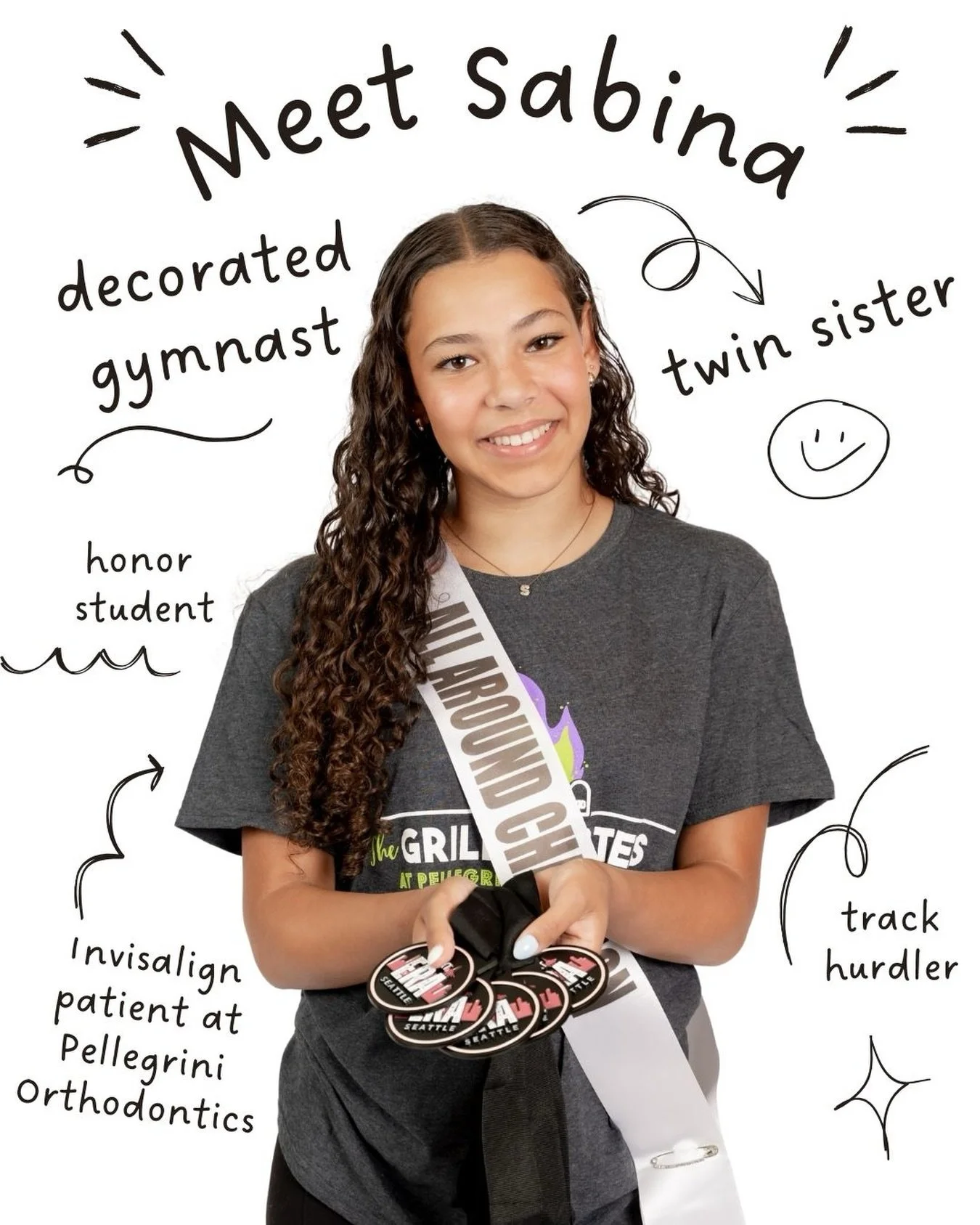 Patient Spotlight: meet Sabina! She&rsquo;s been in Invisalign treatment and it&rsquo;s been the perfect fit for her busy lifestyl! She&rsquo;s an all-star patient, student and athlete! Way to go Sabina. #patientspotlight #patientofthemonth #invisali