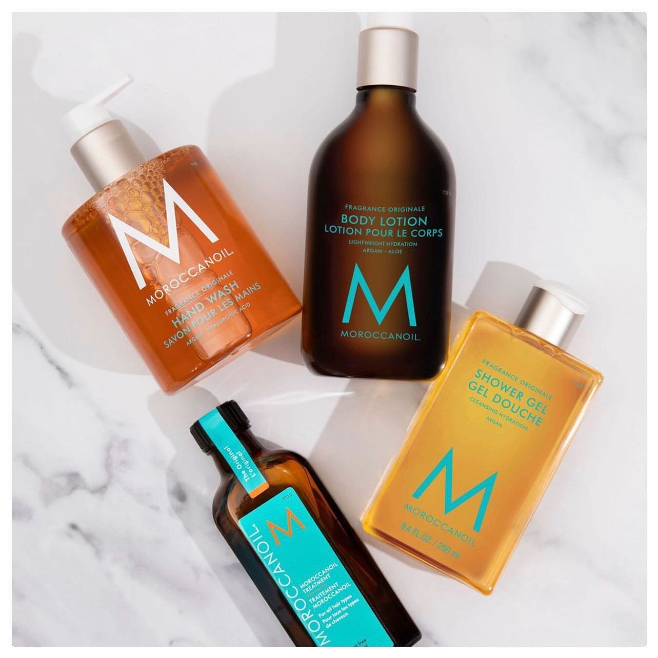 &bull; M O R O C C A N O I L  B O D Y &bull;

Calling all Moroccanoil lovers! 💙

The new body range is now available in salon&hellip; 🧡

The perfect treat for yourself or someone special. Luxury body products with the classic Moroccanoil smell we a