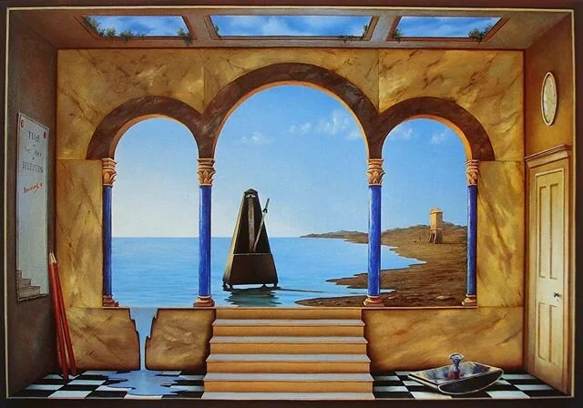 'Time, or The Art of Deception' ⌛️ .
. .
.
. . #voart #artwork #artistic_nation  #oilpaintings #oilpaint #gallery #artgallery #artcollector #artcurator  #painting #painter #contemporaryart #contemporaryartist #surrealart #surrealism #surreal #time