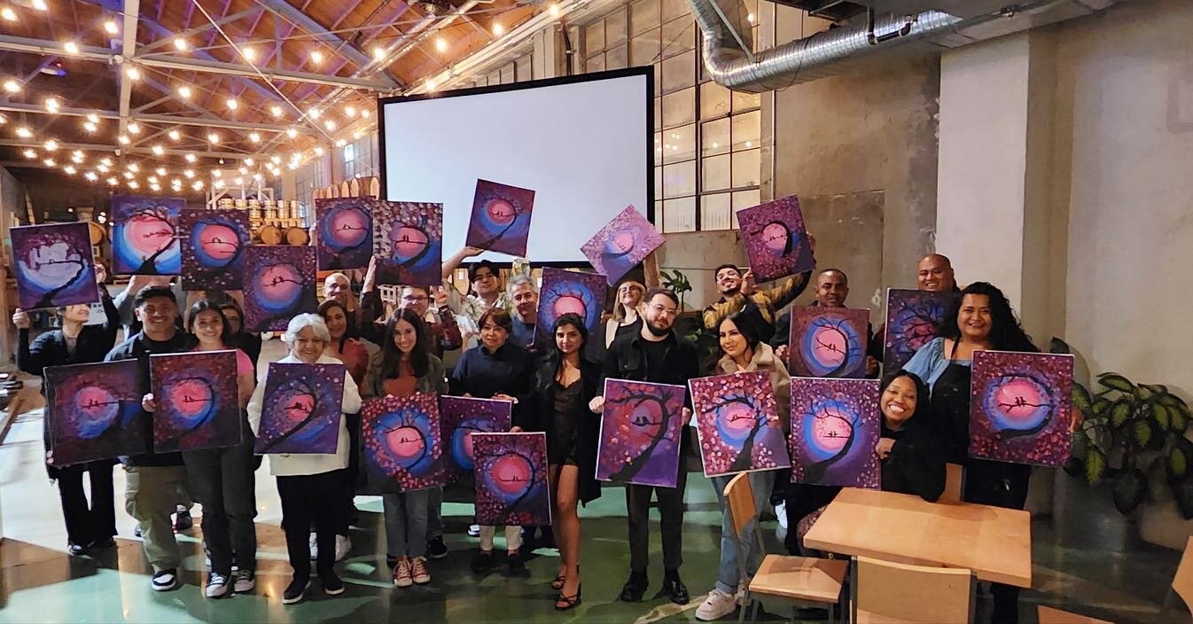 Another sold out event for Valentine&rsquo;s Day at Trademark Brewing @trademarkbrewing last night! Always such a wonderful atmosphere! Thank you everyone for attending! We had so much fun painting and celebrating with all of you! #bestofla #bestoflo