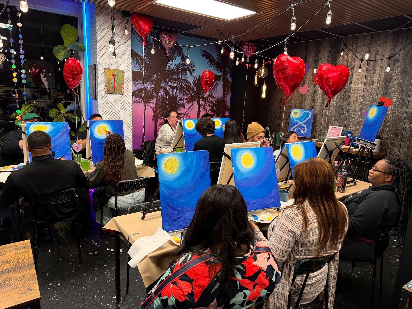 Our Valentines Day events had so much love in the air! We had a blast painting and celebrating with all of you! Thank you for choosing us this year! #bestofla #bestoflosangeles #bestoflongbeach #brushstrokesandbevs #brushstrokesandbeverages #art #art
