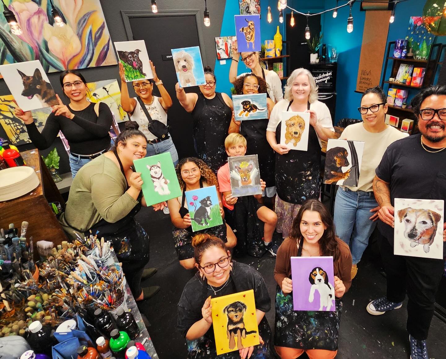 Don&rsquo;t miss another fun Paint Your Pet this Friday! We trace your pet on the canvas ahead of time and the instructor, @ivanzunoart helps each person individually with colors, textures, painting techniques and more! The deadline to sign up and su