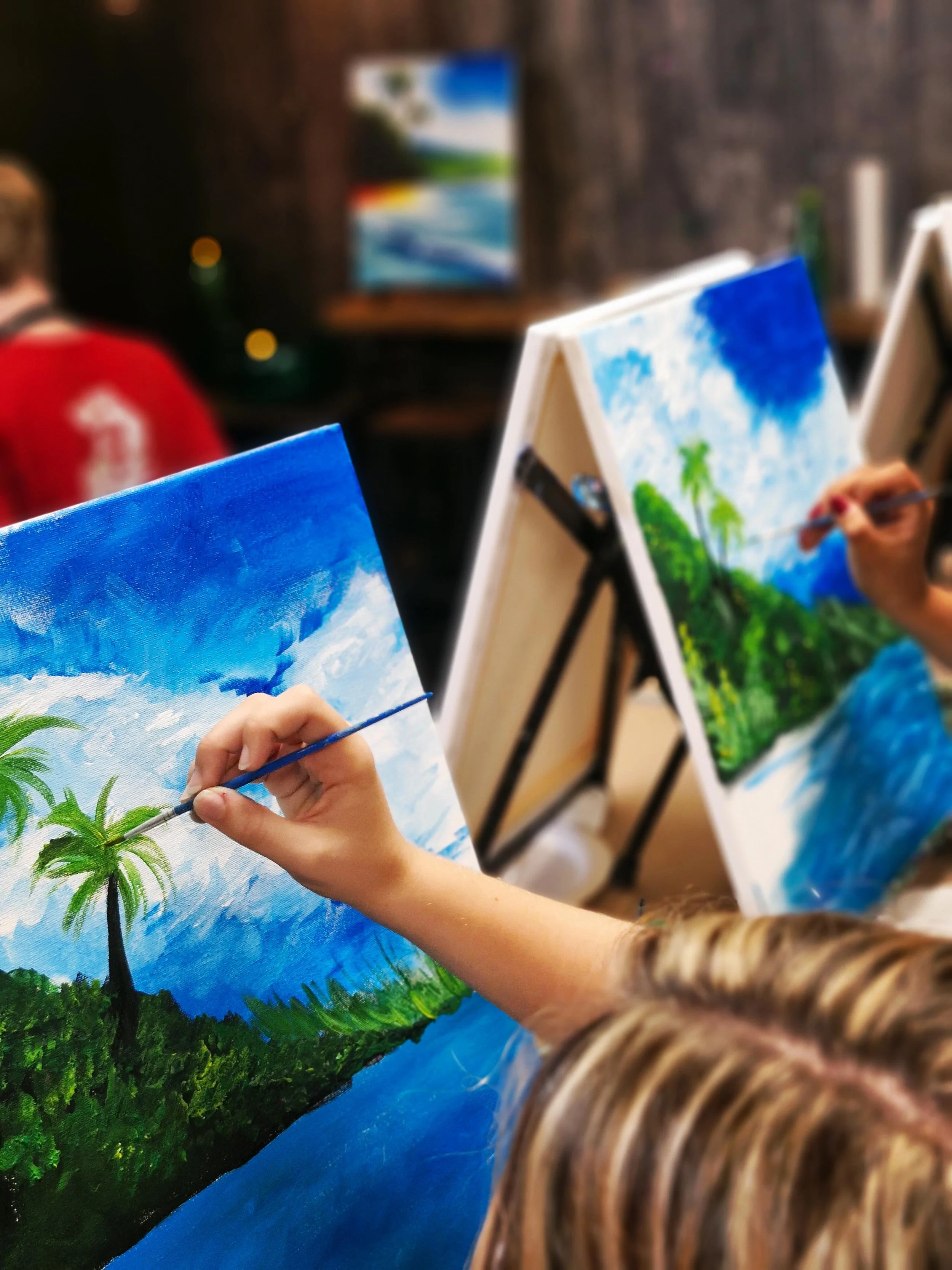 Our new &ldquo;Aloha Hawai&rsquo;i&rdquo; painting is a hit! Don&rsquo;t miss the next one located at @theatticonbroadway this Tuesday, 6/30 at 7pm! #hawaiipainting #paintandsip #longbeach #artandwine #paintnight @dtlballiance @eastvillageartsdistric