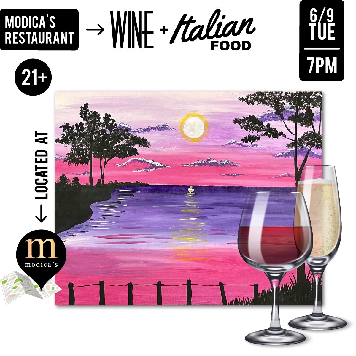 $30 Paint Night: Sunset Reflection