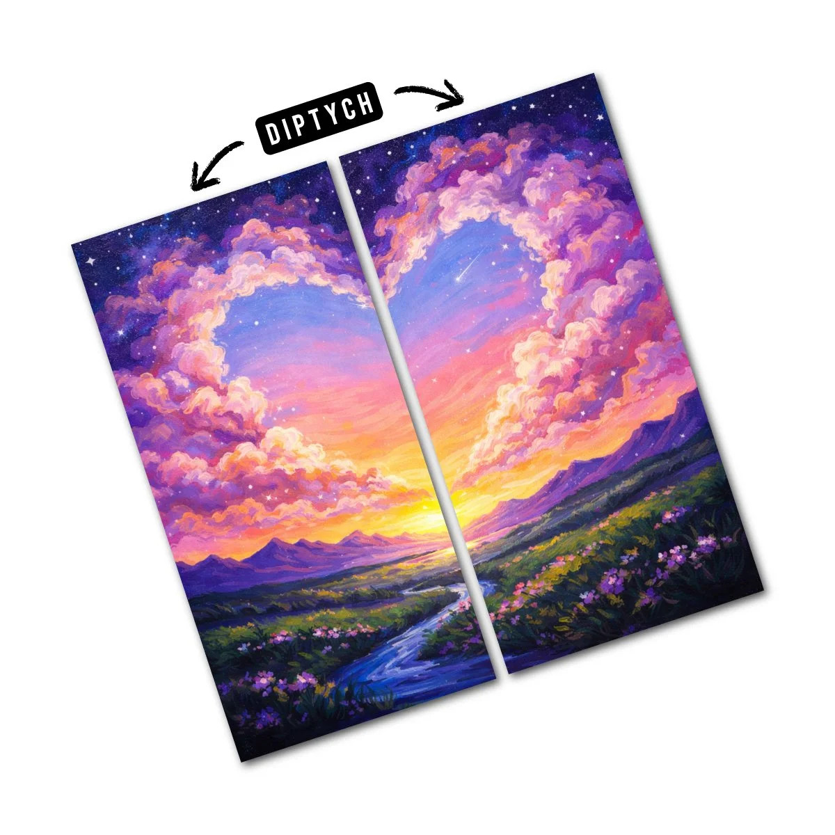 → Sunset of the Heart (Diptych Style)