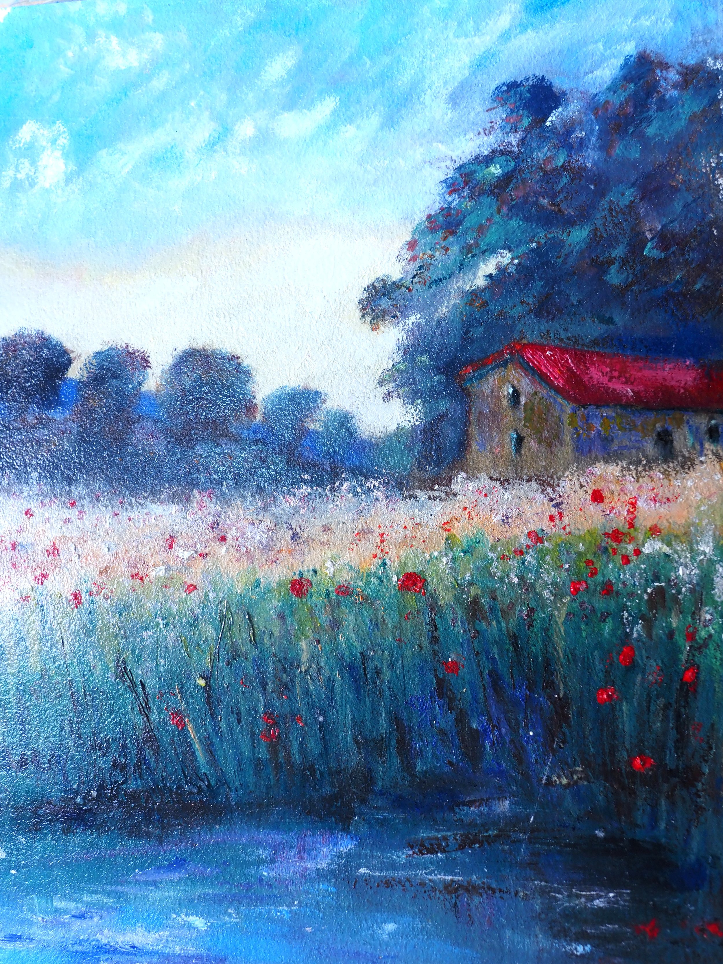 French Barn and Pond.JPG
