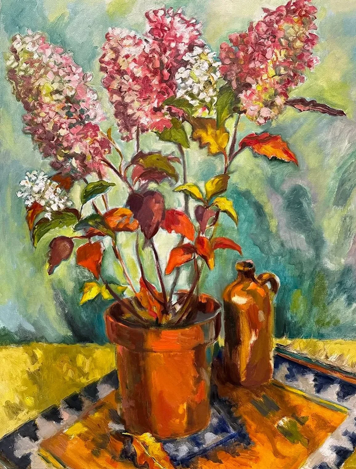 Our Latest show opens in the gallery tomorrow…..
 
“Brushed with Colour” An exhibition of paintings by guest artist @collquill_paints 
Tuesday 26th – Sunday 6th September 11-5 (closed Mondays)
Featuring richly coloured and