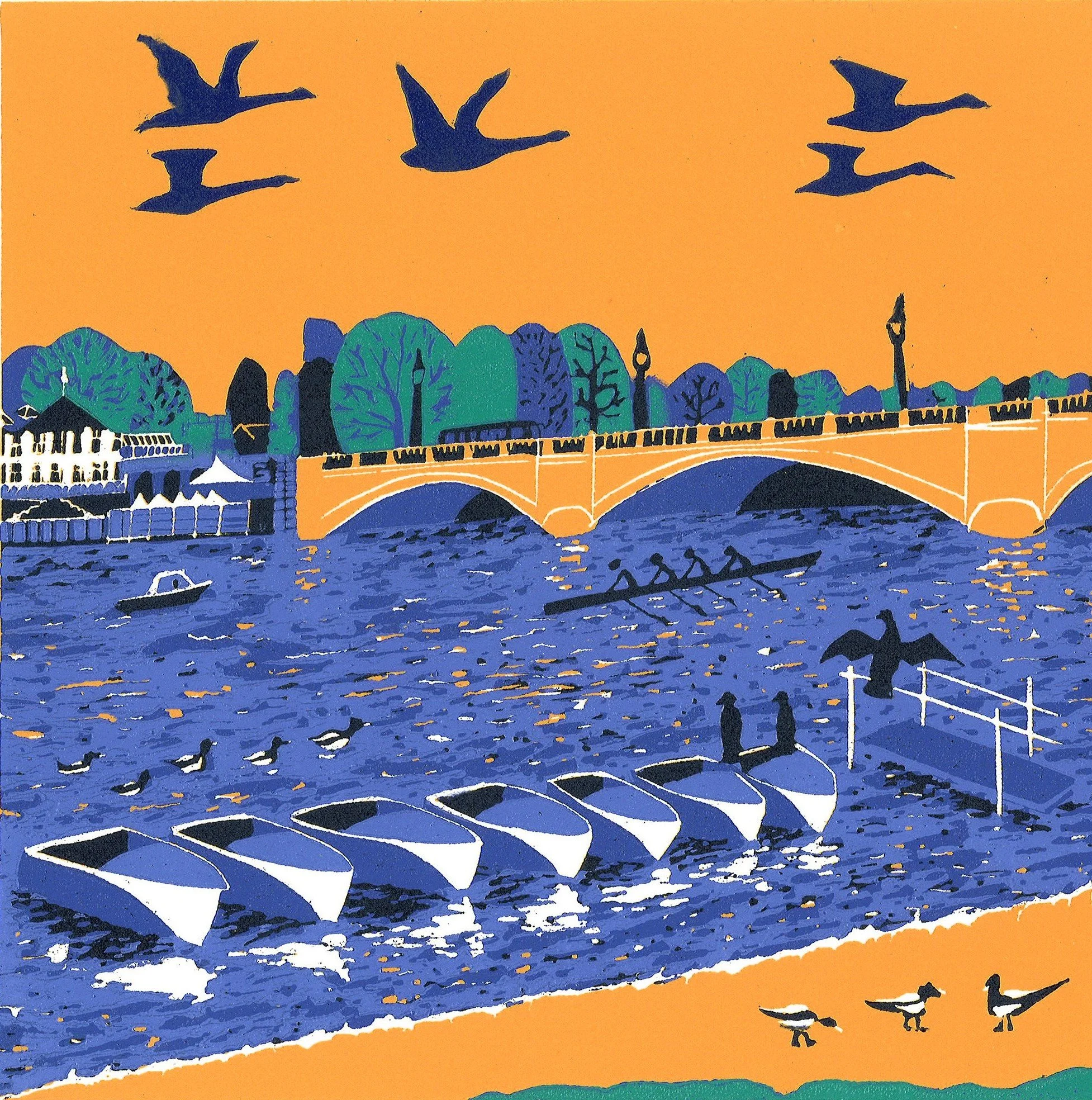The Thames at Hampton Court Bridge (violet).jpg