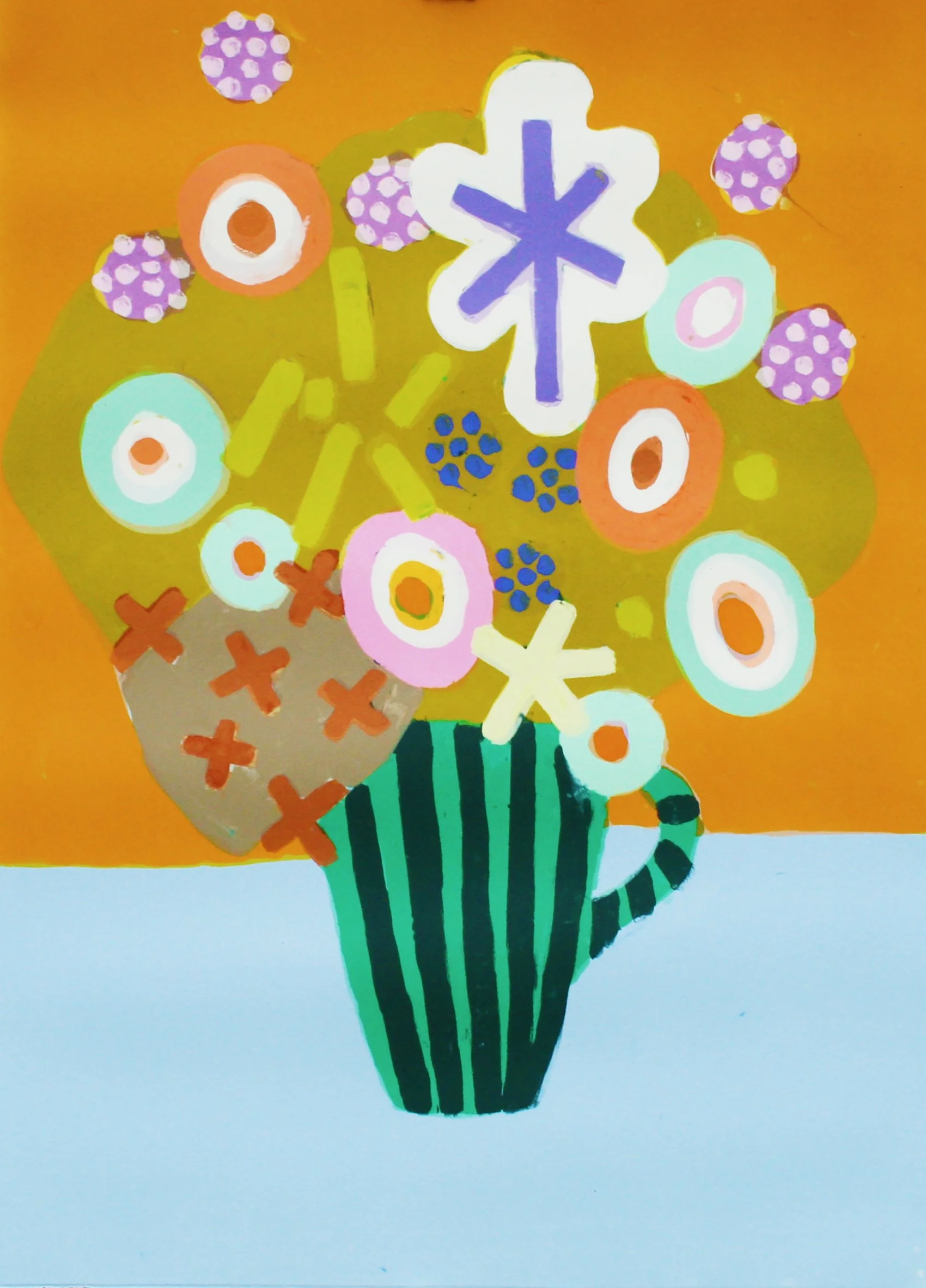Crazy Bouquet Mango 76x56cm acrylic monotype F 90x70cm.jpg