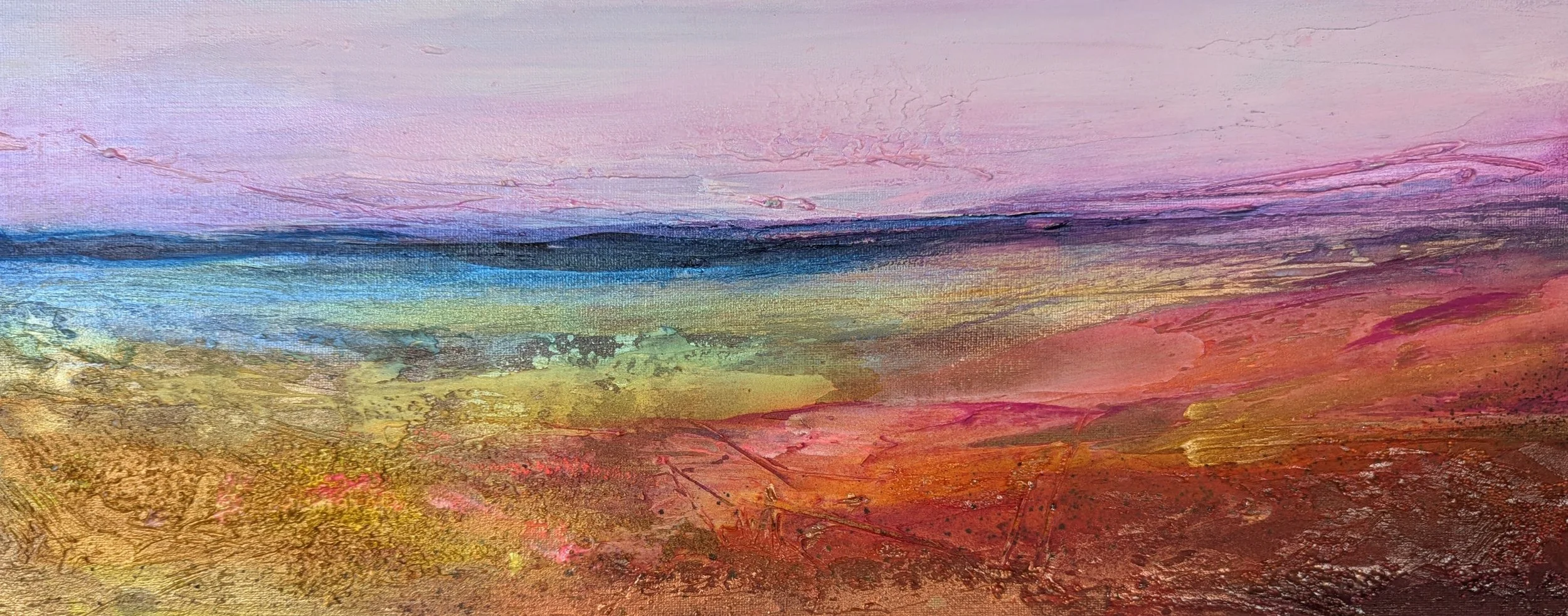 Lands of Reds, Pinks and Purple, 20x50 framed.jpg