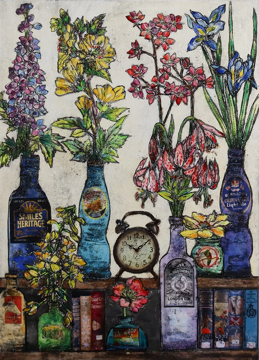 Bottles, books and flowers 20c.jpg