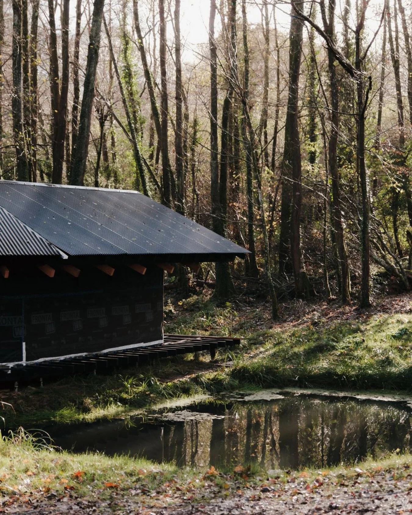When designing Yogi&rsquo;s Cabin, the setting by the water was central to the planning. 

Time spent beside water has its own rhythm, something slower and more reflective, and the cabin was shaped with this in mind.

Pictured here on a sunny day dur