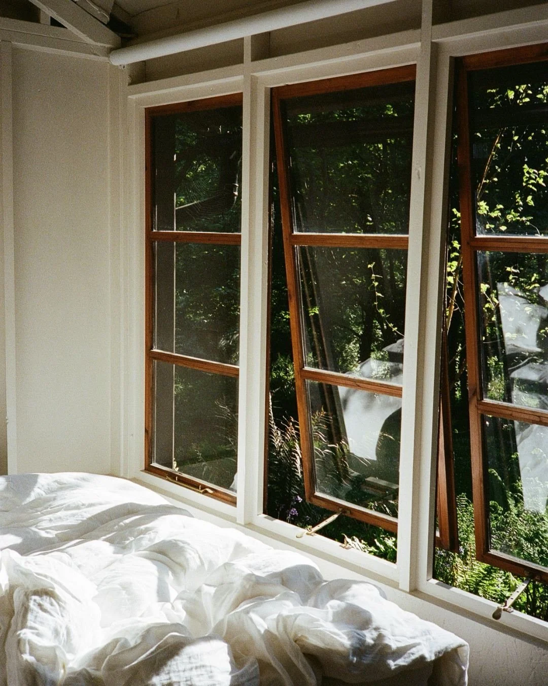 In the heart of East Sussex, just 1.5 hours from London, Cabin X sits quietly amongst the trees.

A place where the outside becomes part of the room. From bed, panoramic windows open to the forest beyond, the light shifting through the branches as th