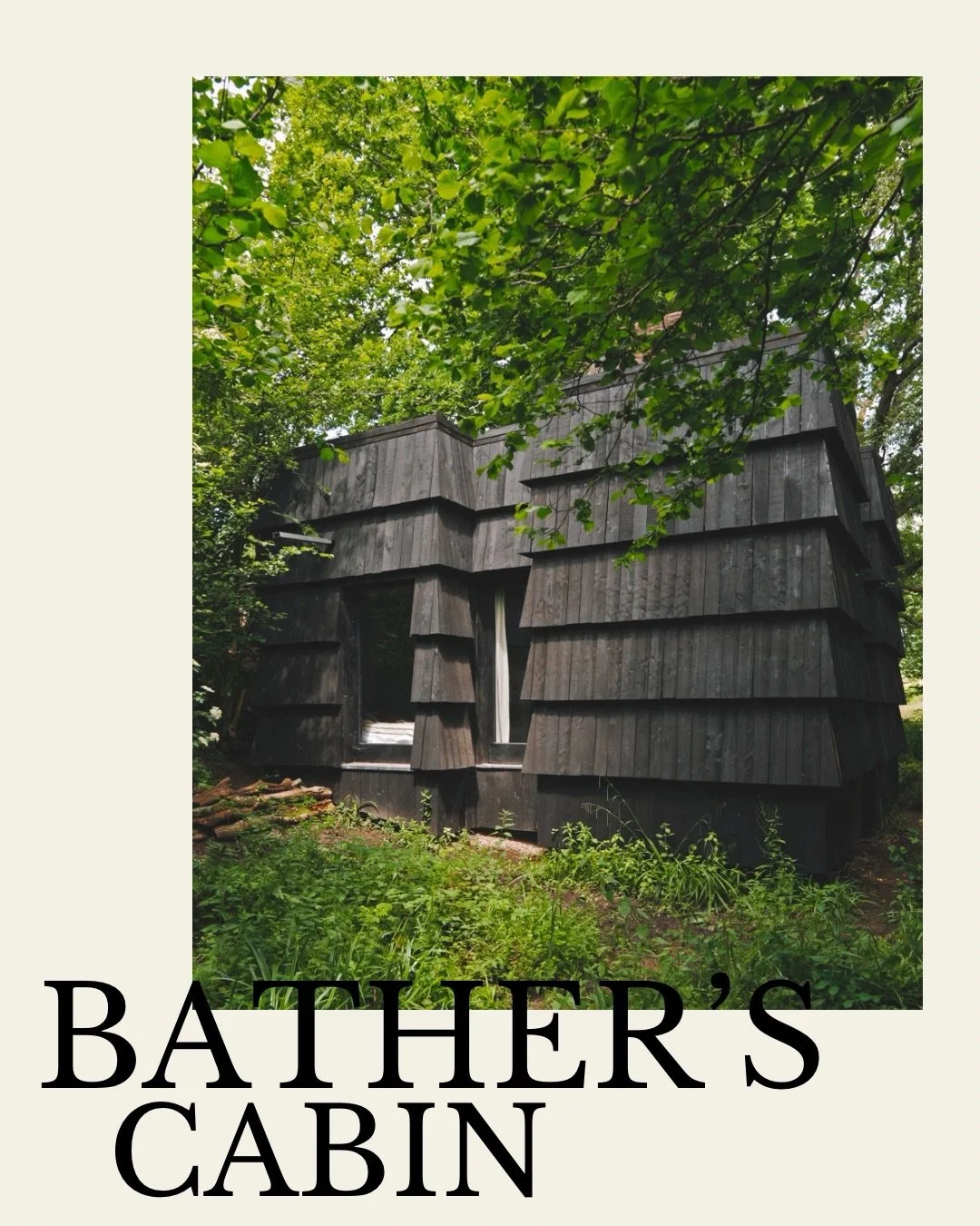 Bathers Cabin. The second of our newly built cabins, now welcoming its first guests.

Inside &mdash; the rooms are ready, the robes are hung and the woodland waits beyond the windows.
Outside &mdash; the sauna is waiting, the bath is drawn and the co