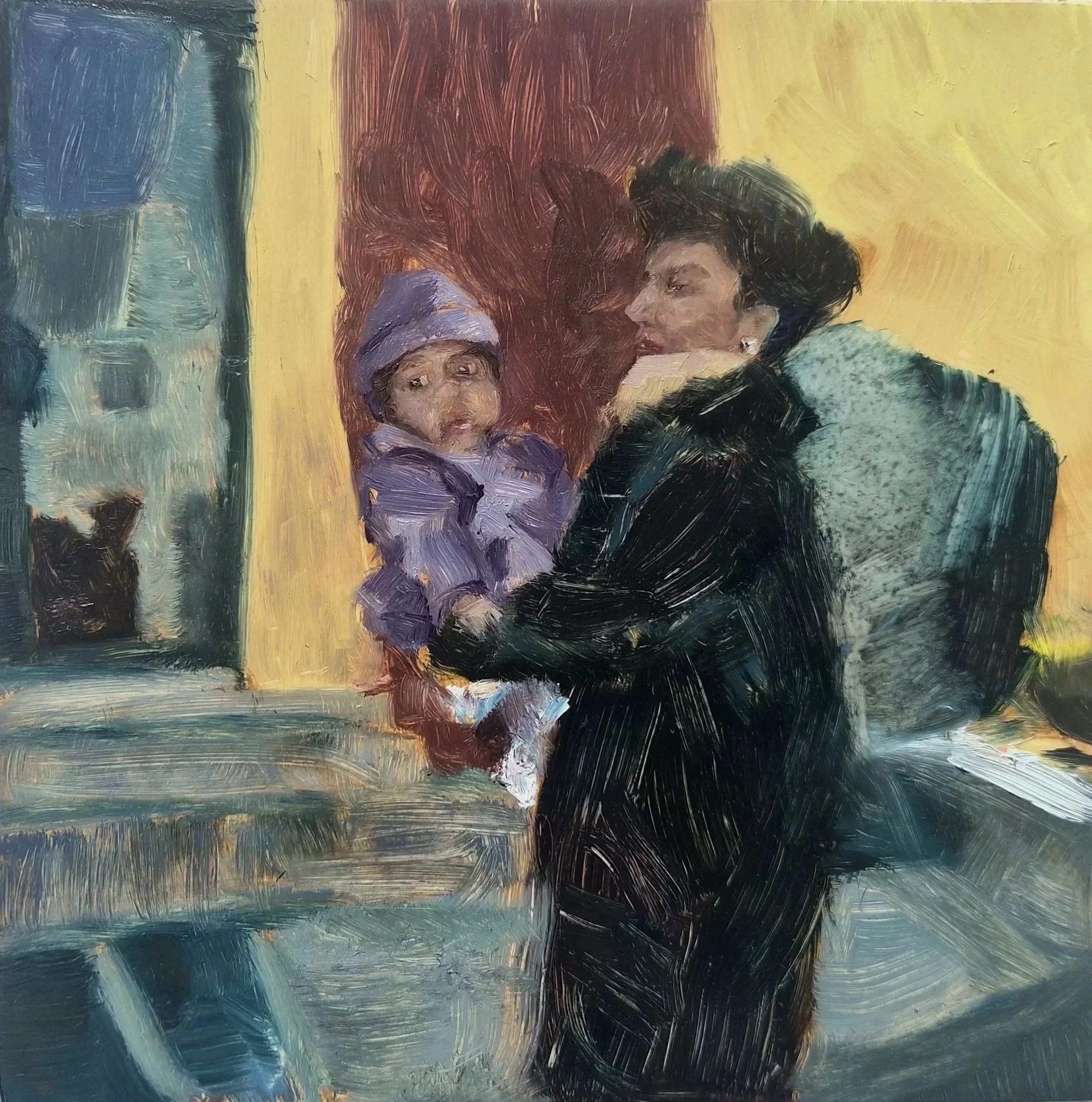 Study, 2025, oil on gesso board, 8x8