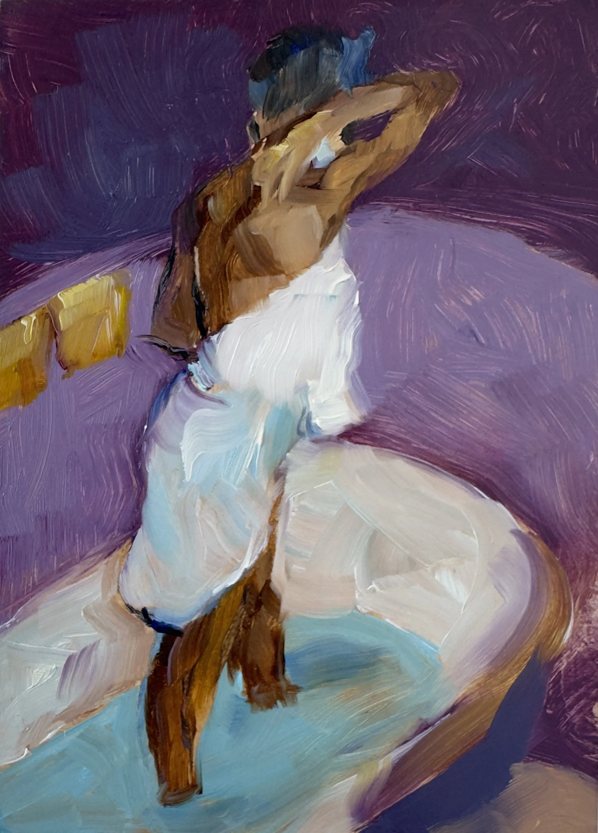 Sweet Bath, 2026, oil on gesso board, 5x7