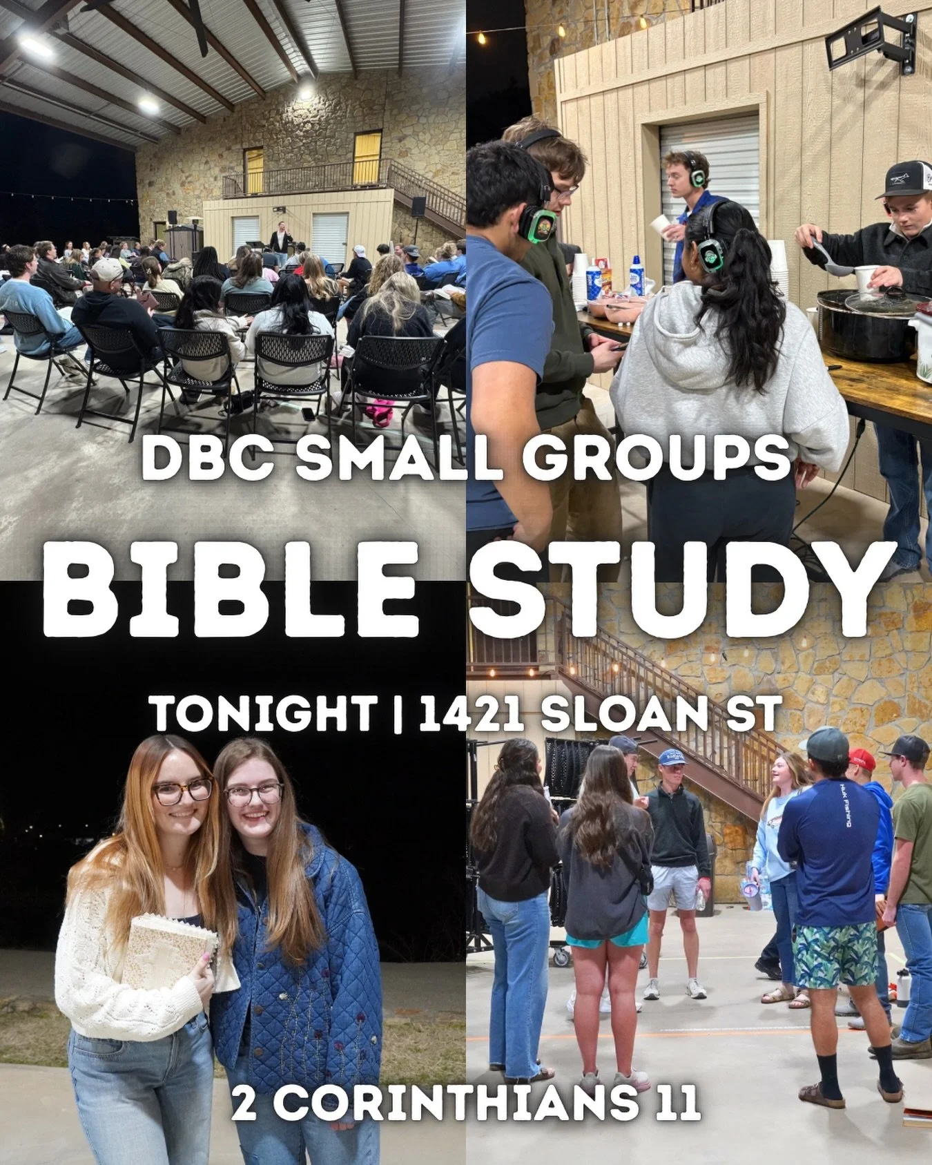 See you at small groups tonight! #nsbcweatherford #weatherfordcollege #youngadult #biblestudy #postgrad