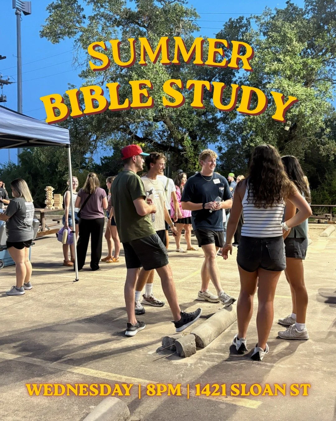 Can't wait to see you tomorrow night for our first Bible study of the summer!