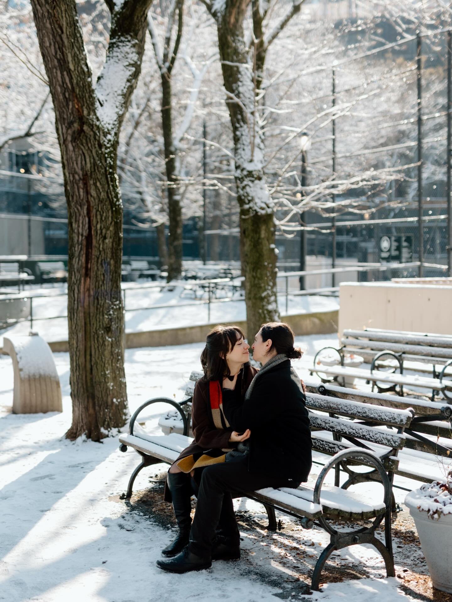Paul &amp; Sarah in the West Village after a fresh snowfall on the coldest of winter days ❄️