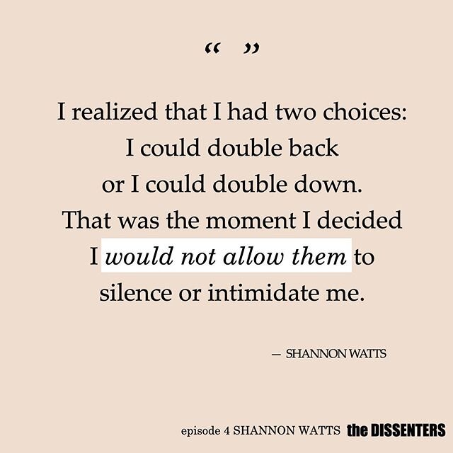 Shannon Watts on how she dealt with the death threats and trolls when she began Moms Demand Action. #thedissenters @shannonrwatts