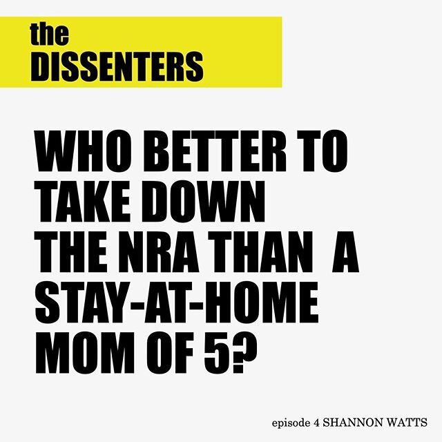 Have you listened to @shannonrwatts on The Dissenters yet? Tell us your favorite part so we can post the video clips! @momsdemand #thedissenters #momsdemandaction