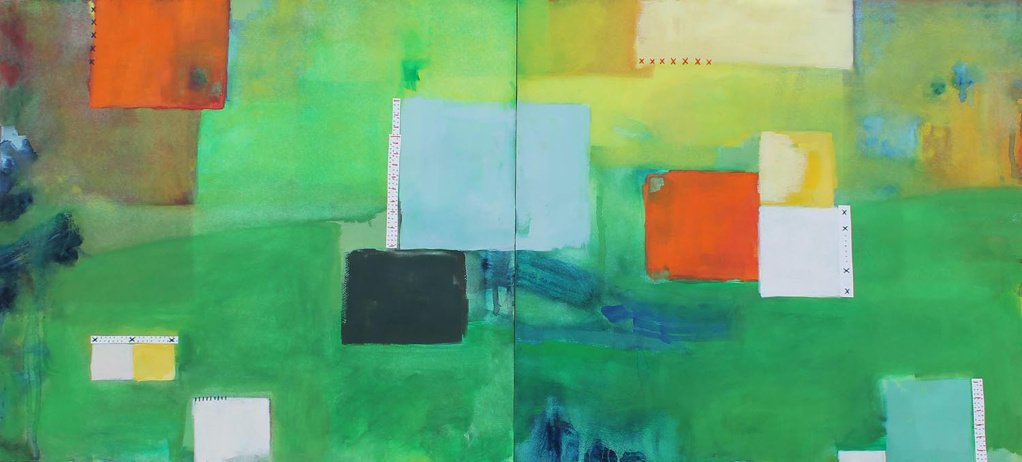 Explose, 56"x25", watercolor and mixed media on paper