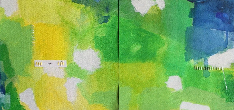 Bare, 18"x9", watecolor and mixed media on paper