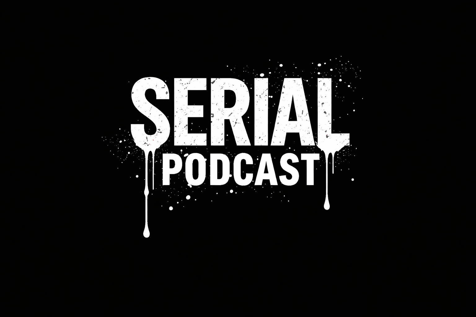 Logo en blanco y negro de SERIAL PODCAST.png