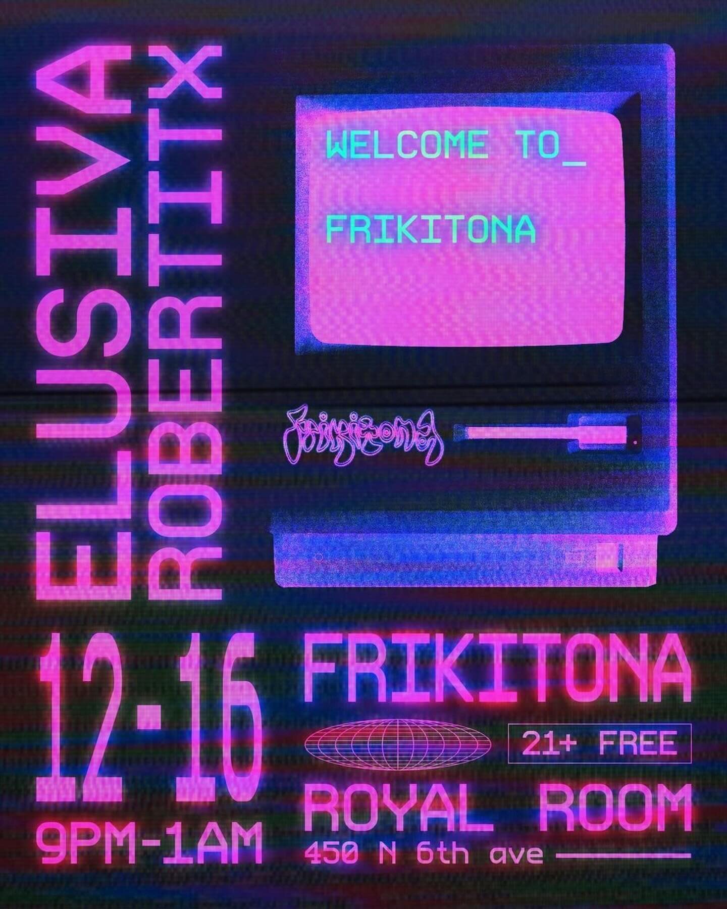 #Repost @frikitona.az
・・・
Are you ready to get FRIKI?😈
Join us for our second installment of FRIKITONA at @theroyalroomtucson 
12/16 9PM-1AM
21+