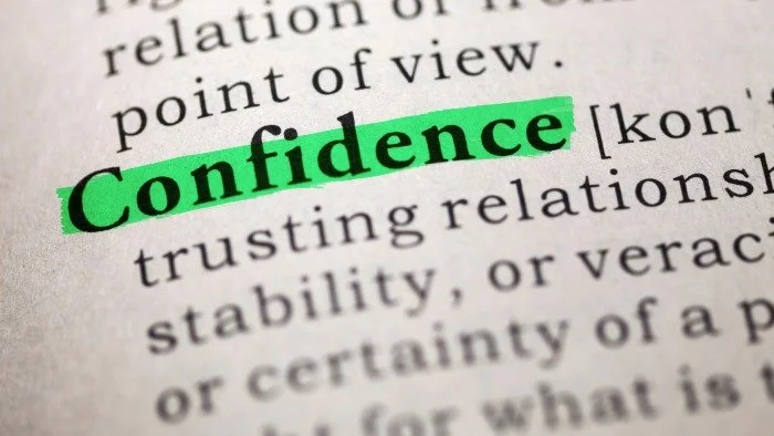 dictionary page showing the word confidence
