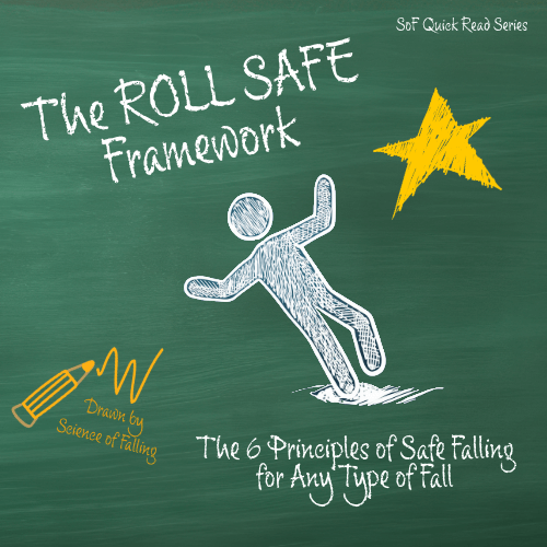 Article cover art for ROLL SAFE article with chalk drawing of person falling
