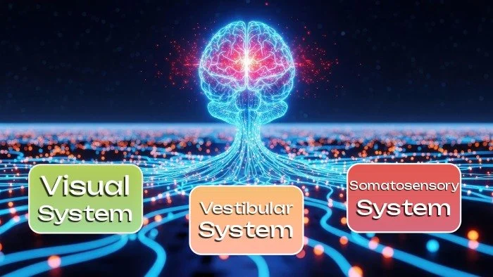 the brain processing the three systems of balance