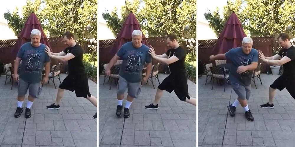 demonstration of assisted initiated falls for stepping strategy training