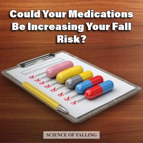 Cover photo for the articel could your medications be increasing your fall risk with a clipboard showing medications