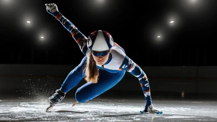 athlete skating on ice