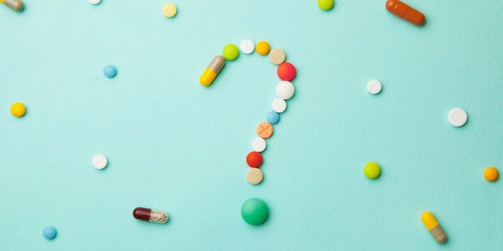 question mark drawn out via medications