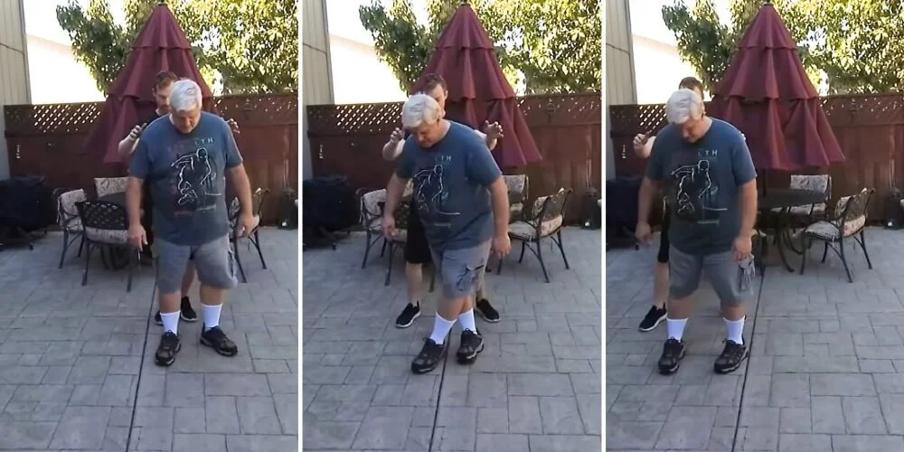 demonstration of stepping strategy cross-stepping, grapevine, carioca