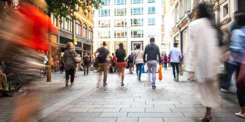 busy street with movement