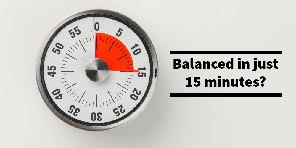 clock showing 15 minutes