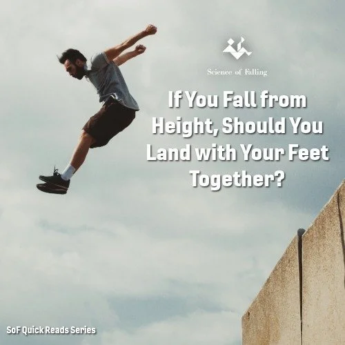 If You Fall from Height, Should You Land with Your Feet Together cover art, man jumping with his feet together
