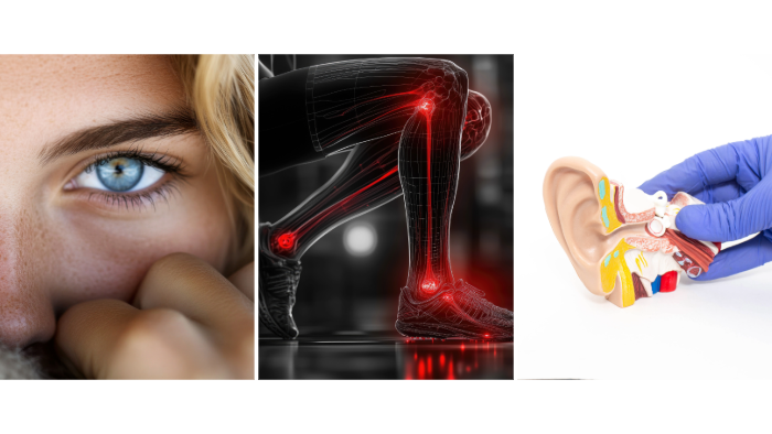 three balance systems: vision, somatosensory, vestibular