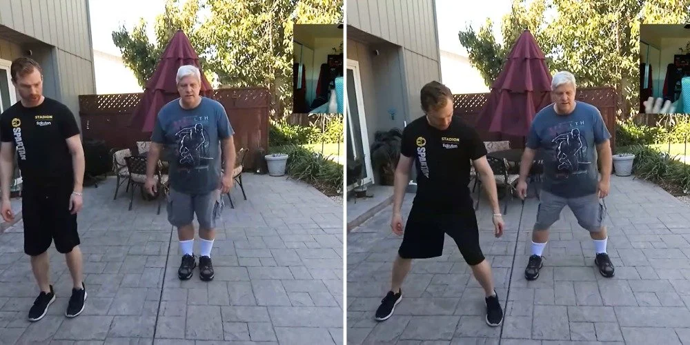 demonstration of straight plane step outs stepping strategies