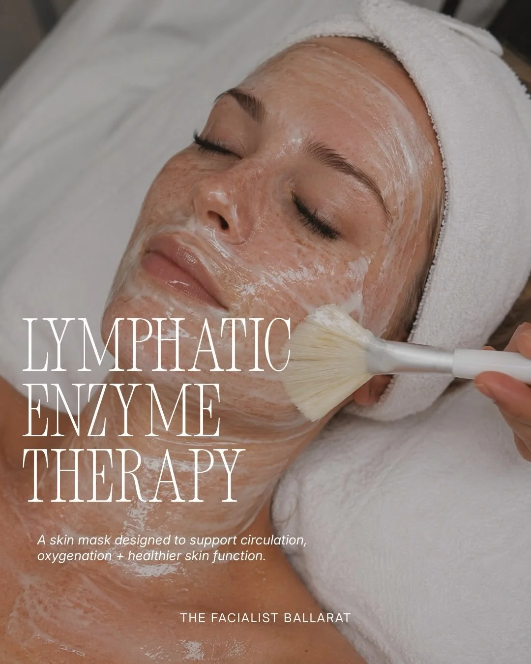 Enhance your next Facial by Adding On the Lymphatic Enzyme Therapy Mask.

Booking Link In Bio