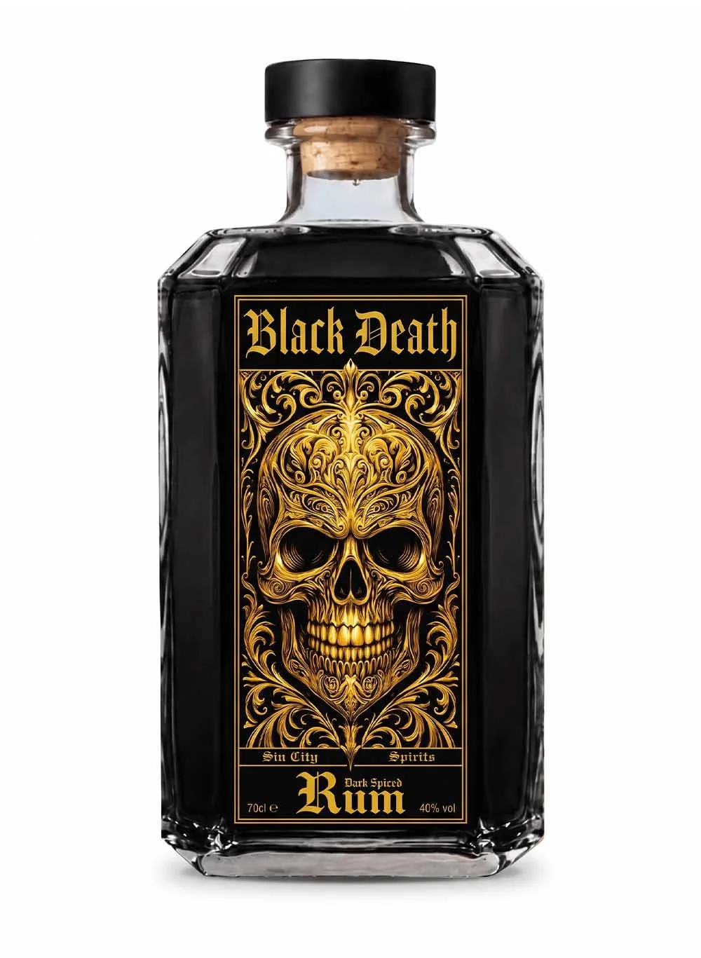 Black Death Dark Spiced Rum (70cl, 40%)