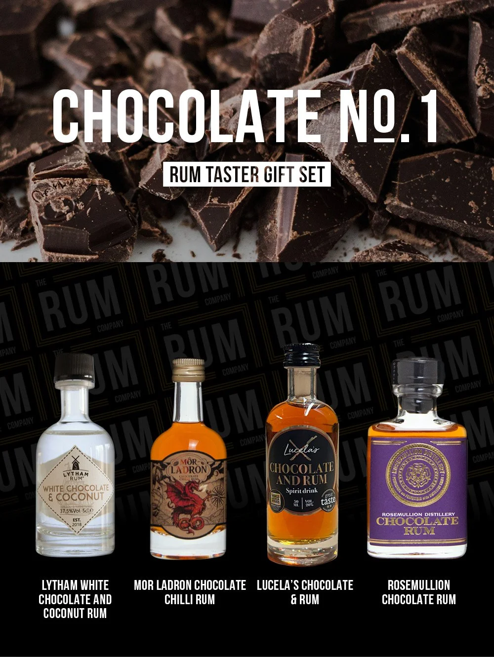 Chocolate #1 Rum Taster Set Gift Box (4x50ml)