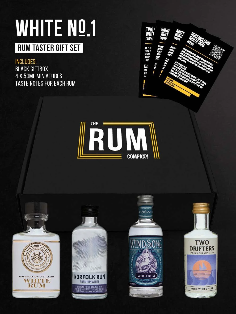 White #1 Rum Taster Set Gift Box (4x50ml) - The Rum Company - British Rum | Subscription | Gifts