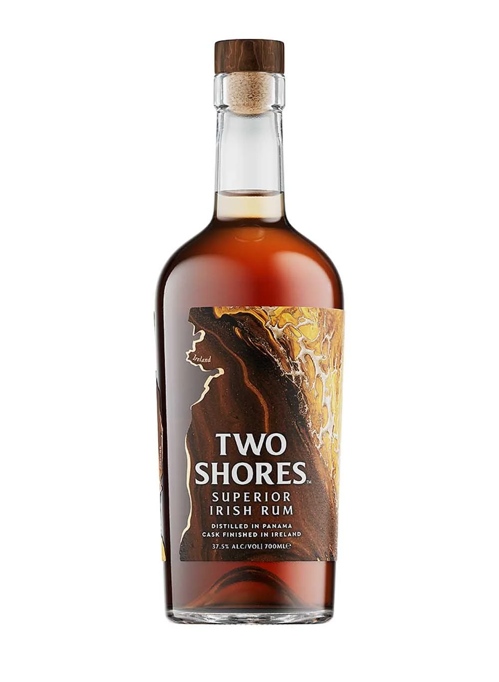Two Shores Superior Irish Rum (70cl, 37.5%) - The Rum Company - British Rum | Subscription | Gifts