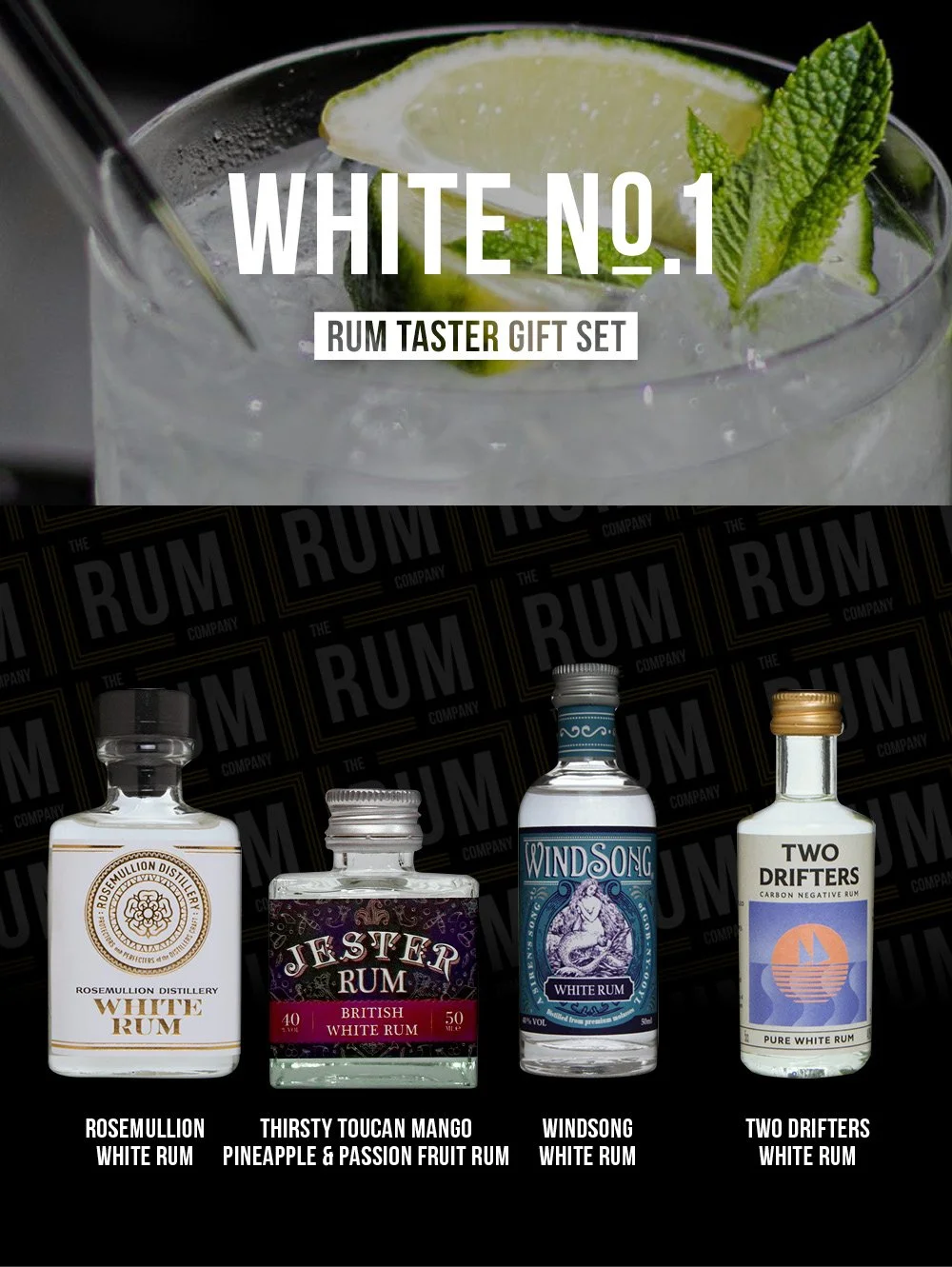 White #1 Rum Taster Set Gift Box (4x50ml)